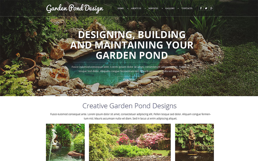 Garden Design Responsive Website Template