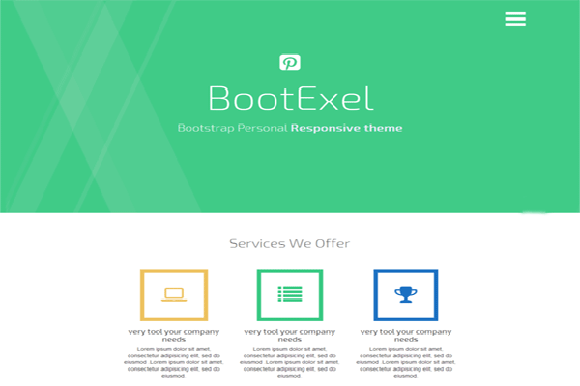 Bootstrap template & theme BootExel
