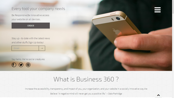 Bootstrap template & theme Business360 Wordpress: Corporate Business Theme