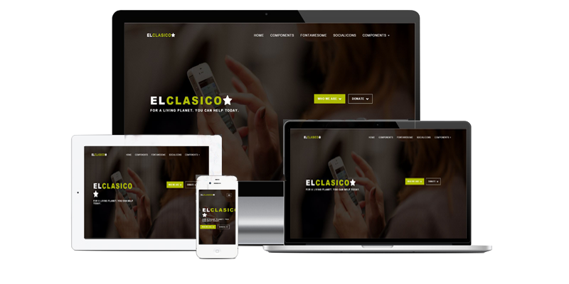 Bootstrap theme Elclasico- Responsive multipurpose  business template