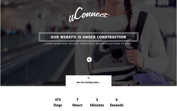 Bootstrap template & theme uconnect- coming soon web page