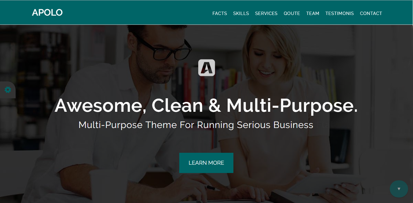 Bootstrap theme Apolo: Multi-Purpose Theme For Running Serious Business