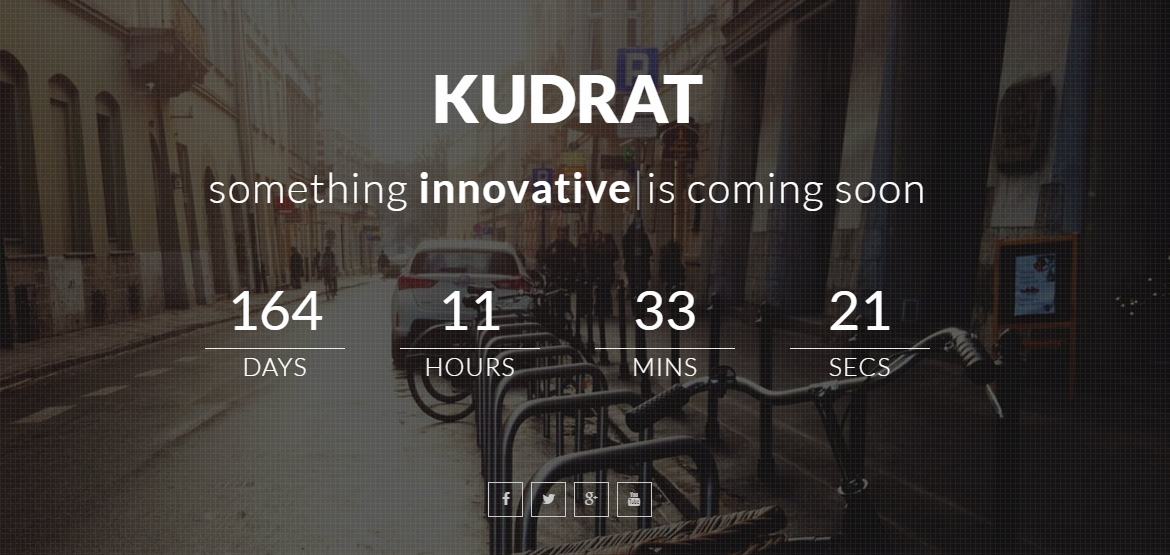 Bootstrap template & theme Kudrat: Coming Soon Template For Business