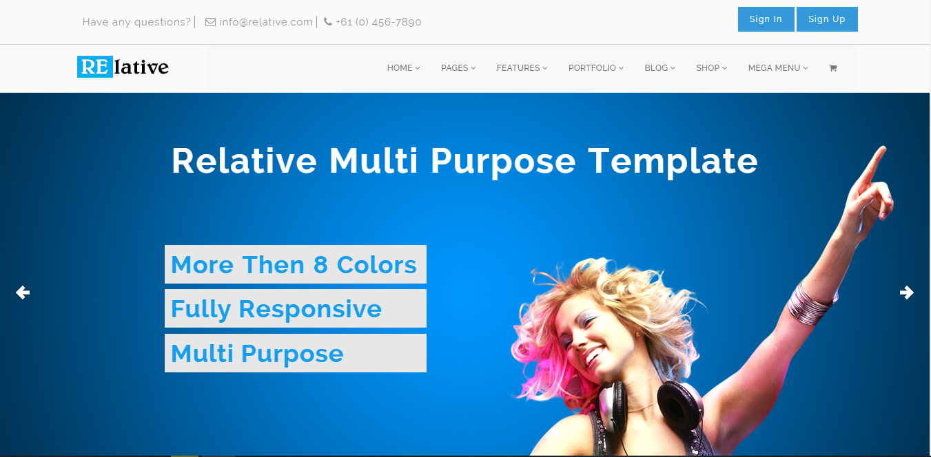 Bootstrap template & theme RE-lative: A Multi-Purpose Template
