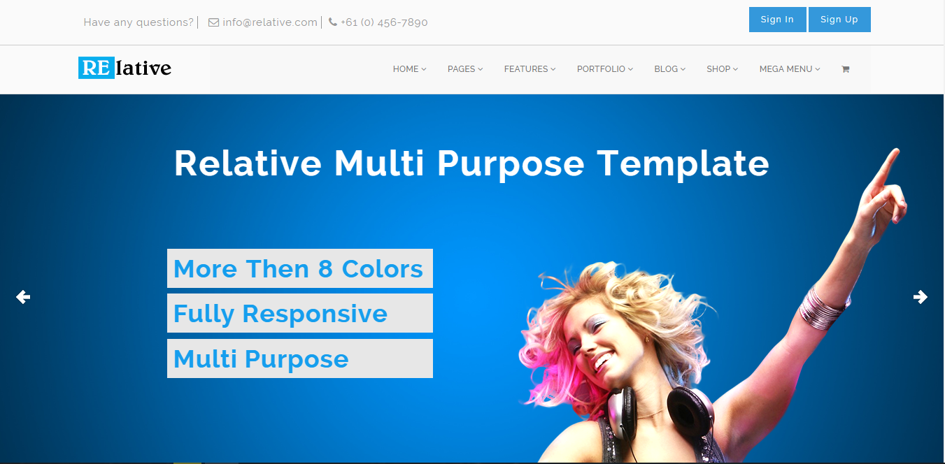 RE-lative Muti-Pupose Bootstrap Template