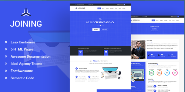 Bootstrap template JOINING - HTML5 Bootstrap Template