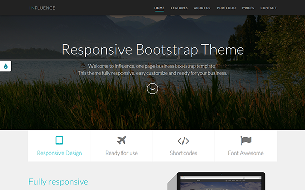 Bootstrap theme Influence - One Page Business Theme