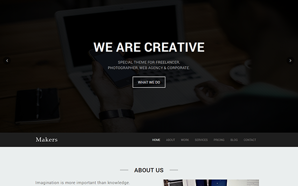 Bootstrap theme Makers - Agency & Portfolio Template