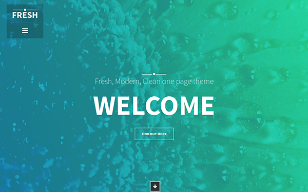 Bootstrap theme FRESH - One Page Coloured Theme