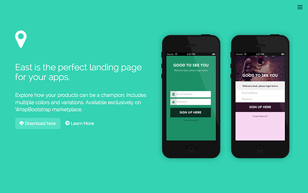 Bootstrap template Ultimate Flat - Onepage Template