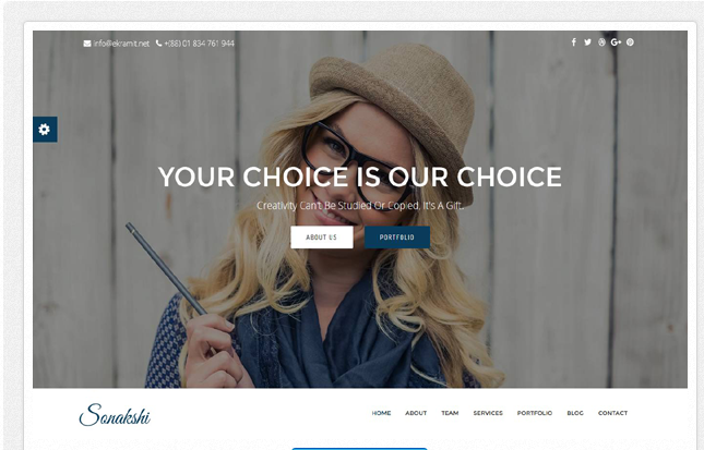 Bootstrap template Sonakshi - Creative One Page Template