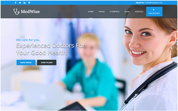 Bootstrap template Medwise - Medical and Health Template