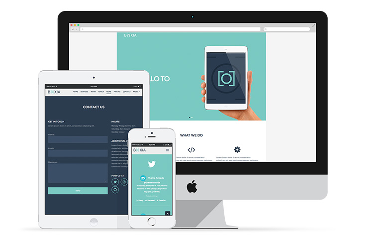 Bootstrap template Boxia - One Page Theme
