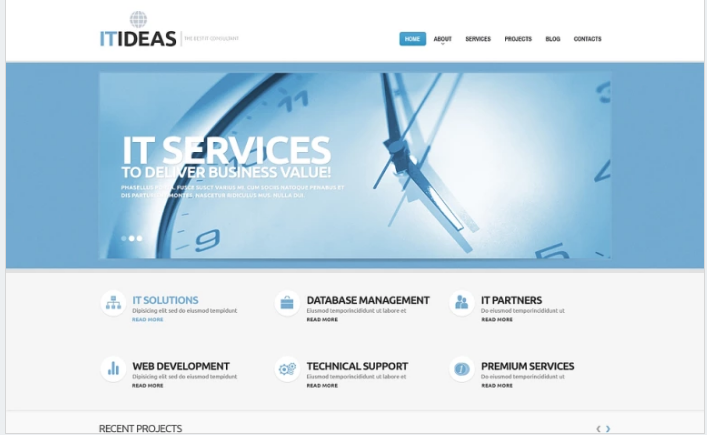 Bootstrap template IT Consulting WordPress Theme