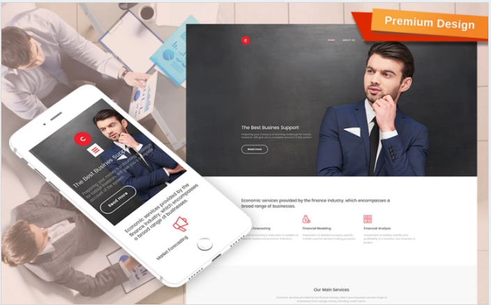 Bootstrap template Consulting Premium Moto CMS 3 Template