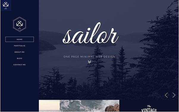 Bootstrap theme Sailor Creative Portfolio Template