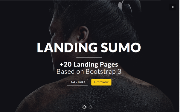 Bootstrap theme Landing Sumo | +20 Themes in One