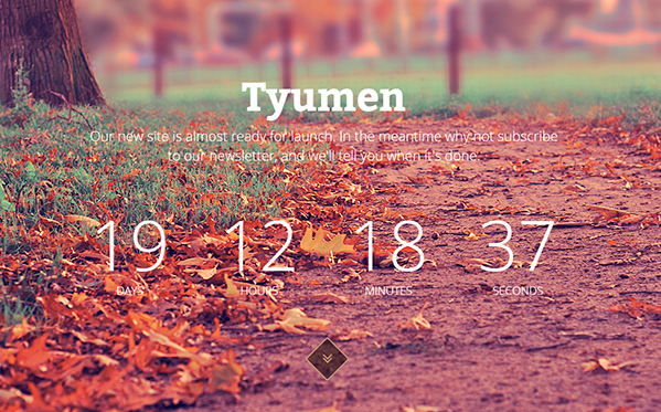 Bootstrap theme Tyumen - Coming Soon Template
