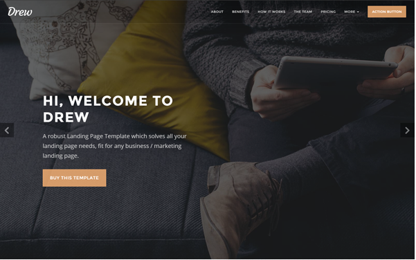 Bootstrap template Drew - All in One Marketing Landing Page