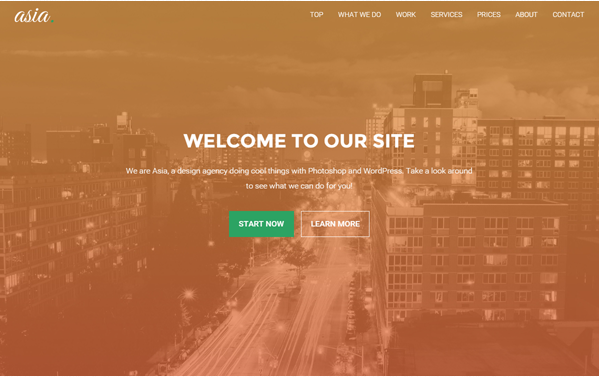Bootstrap template Asia - One Page Theme