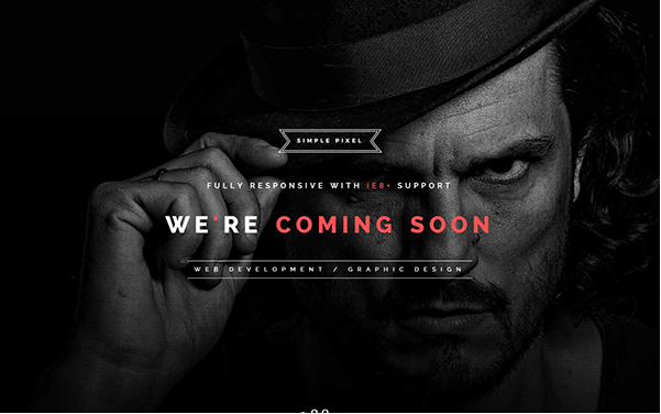 Bootstrap template Simple Pixel - Coming Soon Template