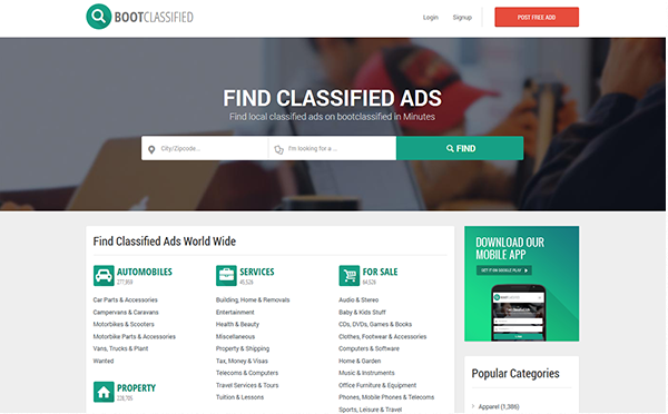 Bootstrap theme Bootclassified - Classified Theme