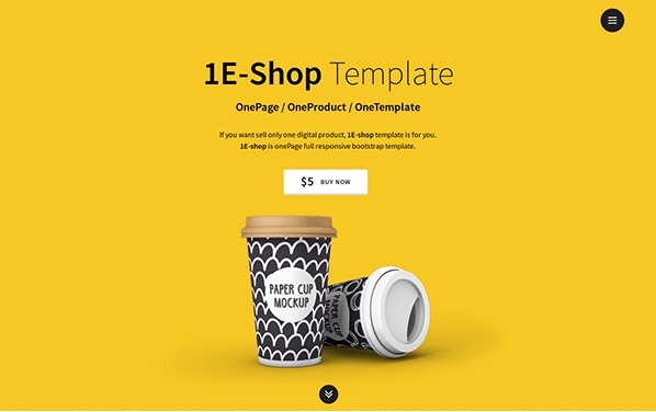Bootstrap template 1E-shop - One-Page Single Product Shop
