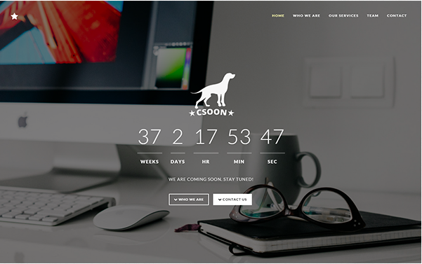 Bootstrap template Csoon - Startup and Coming Soon Theme