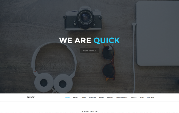 Bootstrap template Quick - Wordpress Onepage Theme