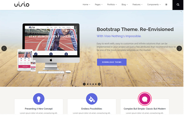 Bootstrap theme Visio - Responsive Website Template