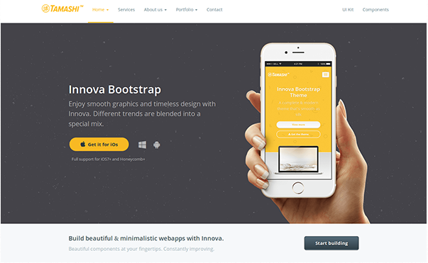 Bootstrap theme Innova - Multipurpose Theme