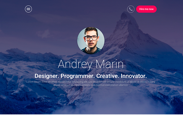 Bootstrap template MyWALL - HTML Resume Portfolio