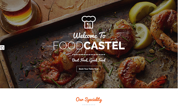 Bootstrap template FoodCastle - Restaurant Landing Page
