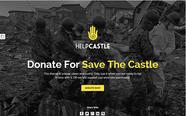Bootstrap theme HelpCastle - Donation Landing Page