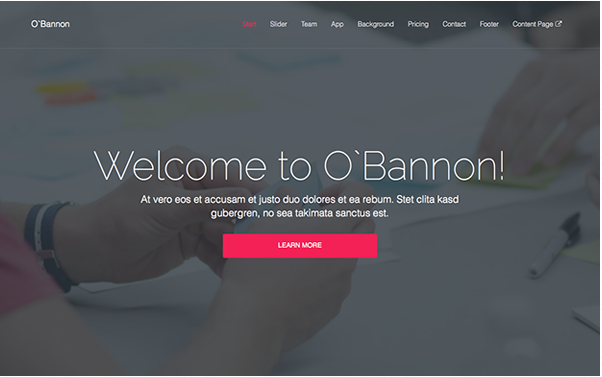 Bootstrap theme O'Bannon - Multipurpose Template