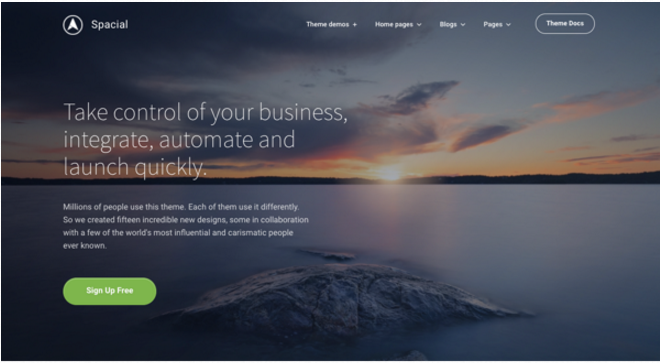 Bootstrap template Spacial - Responsive Website Template