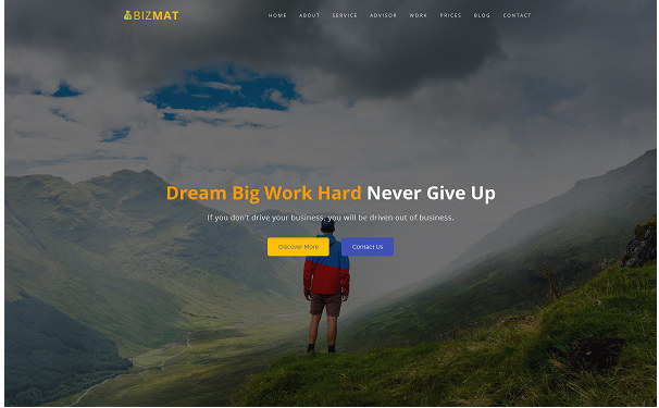 Bootstrap template Bizmat - Responsive Business Template