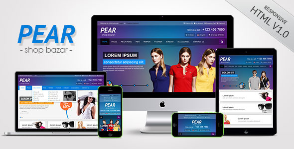 Bootstrap template Pear