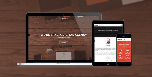 Bootstrap template Spacia - One Page Parallax Theme