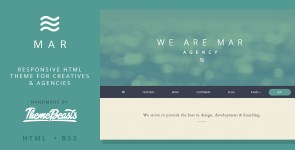 Bootstrap template Mar - Responsive HTML5 Theme