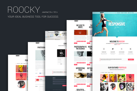 Bootstrap template Roocky - Your ideal business tool