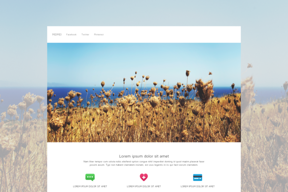 Bootstrap theme Meimei - One Page HTML Template