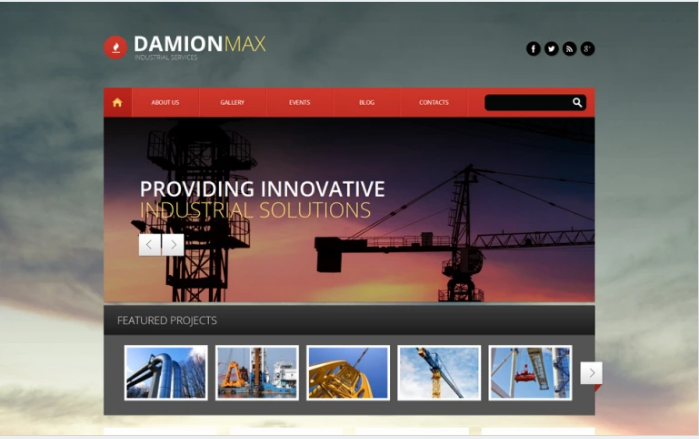Bootstrap template Industrial Responsive WordPress Theme