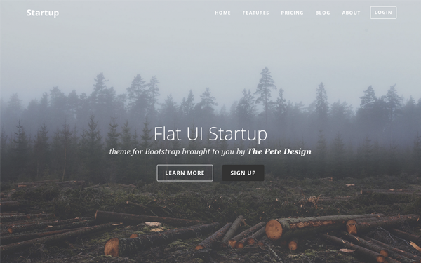 Bootstrap template Flat UI Startup