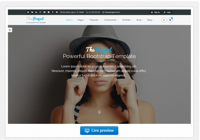 Bootstrap theme The Project - Multipurpose Template