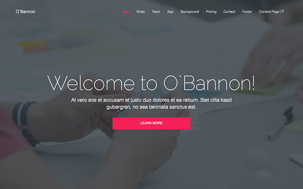 Bootstrap theme O'Bannon - Multipurpose Template