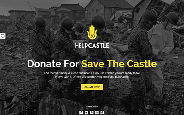 Bootstrap template HelpCastle - Donation Landing Page