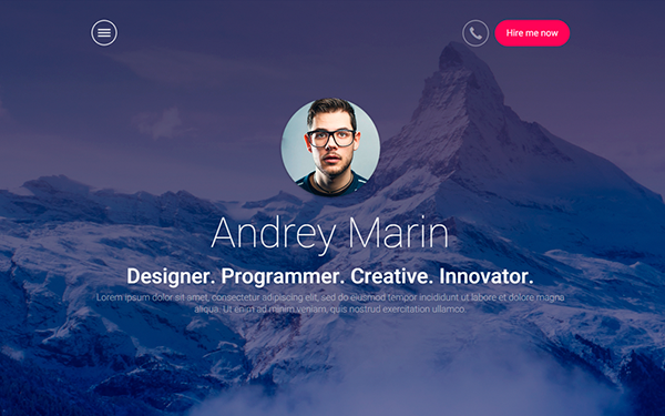 Bootstrap template MyWALL - HTML Resume Portfolio