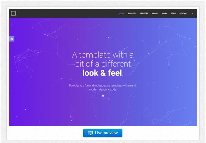 Bootstrap theme Particles | Personal + Agency Template