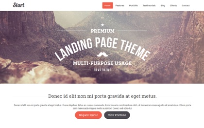 Bootstrap template Start - Responsive One Page Template